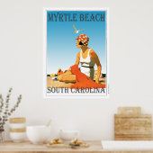 Vintag Myrtle Beach Poster (Küche)