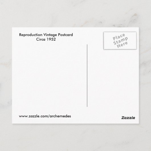 Vintag Myrtle Beach Postkarte (Rückseite)