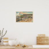 Vintag Myrtle Beach, SC Postcard Pavillon Poster (Küche)