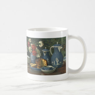 Vintag Nachmittags Kaffee, Kuchen, Tee und Blume Kaffeetasse