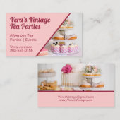 Vintag Nachmittagstee Party Visitenkarte (Vorne/Hinten)