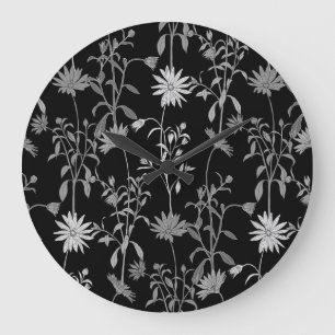 Vintag: nahtloser Einladungshintergrund. Große Wanduhr