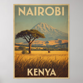 Vintag Nairobi Travel Poster