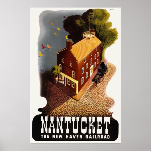 Vintag Nantucket MA Poster (Vorne)