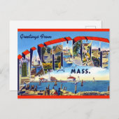 Vintag Nantucket MA Postkarte (Vorne/Hinten)