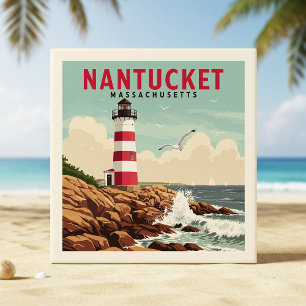 Vintag Nantucket Massachusetts Fliese
