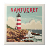 Vintag Nantucket Massachusetts Fliese (Vorderseite)