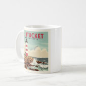 Vintag Nantucket Massachusetts Kaffeetasse (Vorderseite Links)