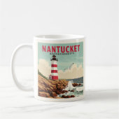 Vintag Nantucket Massachusetts Kaffeetasse (Links)