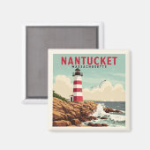 Vintag Nantucket Massachusetts Magnet (Vorderseite/Rückseite)