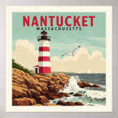 Vintag Nantucket Massachusetts Poster (Vorne)