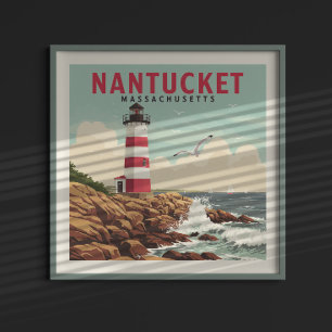 Vintag Nantucket Massachusetts Poster