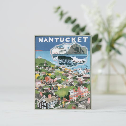Vintag Nantucket Massachusetts Postkarte (Stehend Vorderseite)