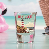 Vintag Nantucket Massachusetts Schnapsglas
