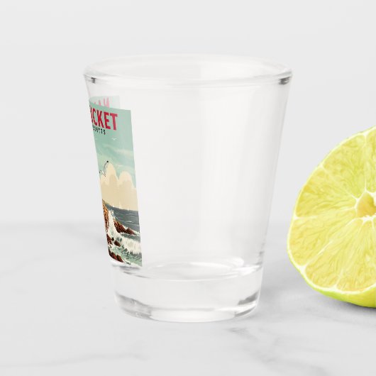 Vintag Nantucket Massachusetts Schnapsglas (Rechts)