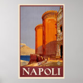 Vintag Napoli, Italien Reiseplakat Poster (Vorne)