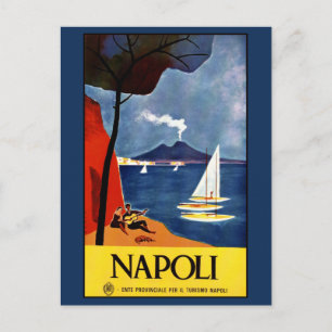 Vintag Napoli (Neapel) Italien Postkarte