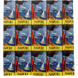 Vintag Napoli Neapel Italien Reiseduschvorhang Duschvorhang