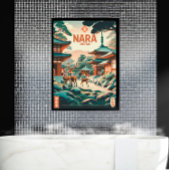 Vintag Nara, Japan - Retro Travel Poster
