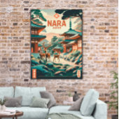 Vintag Nara, Japan - Retro Travel Poster