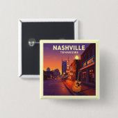 Vintag Nashville Tennessee Button (Vorne & Hinten)