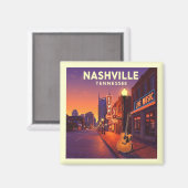 Vintag Nashville Tennessee Magnet (Vorderseite/Rückseite)