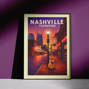 Vintag Nashville Tennessee Poster