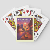 Vintag Nashville Tennessee Spielkarten (Rückseite)