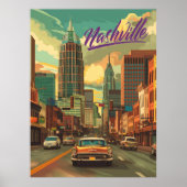 Vintag Nashville Travel Poster (Vorne)
