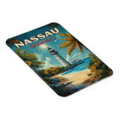 Vintag Nassau Bahamas Magnet (Rechte Seite)