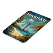 Vintag Nassau Bahamas Magnet (Linke Seite)