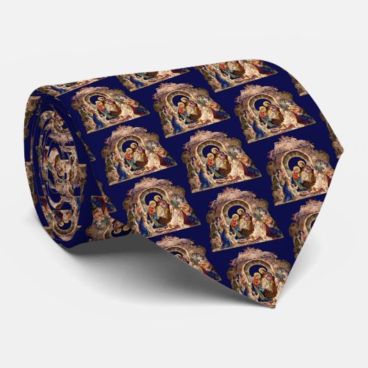 Vintag Nativity Neck Tie Krawatte (Gerollt)