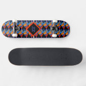Vintag-Natur-Fischmonogramm personalisieren Skateboard (Horizontal)