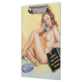 Vintag Naughty Well, Hello Button-up Clipboard Klemmbrett (Links)