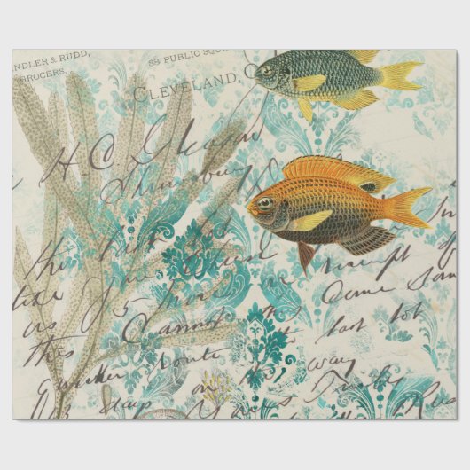 Vintag Nautic Geschenkpapier (Flach)