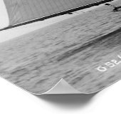 Vintag Nautical Schooner Marguerite Print Poster (Ecke)