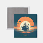 Vintag/Nautische Garnelen/Fischerei Magnet (Vorderseite/Rückseite)