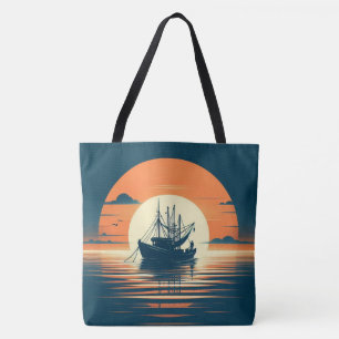 Vintag/Nautische Garnelen/Fischerei Tasche