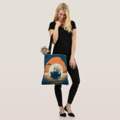 Vintag/Nautische Garnelen/Fischerei Tasche (Am Model)
