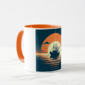 Vintag/Nautische Garnelen/Fischerei Tasse (Vorderseite Links)