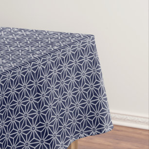 Vintag Navy Blue Asanoha Japan Muster Vector Art Tischdecke