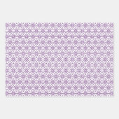 Vintag Navy Lila Red Asanoha Japan Muster Geschenkpapier Set (Vorderseite 2)