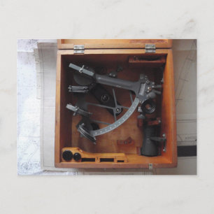 Vintag Navy Sextant Postkarte