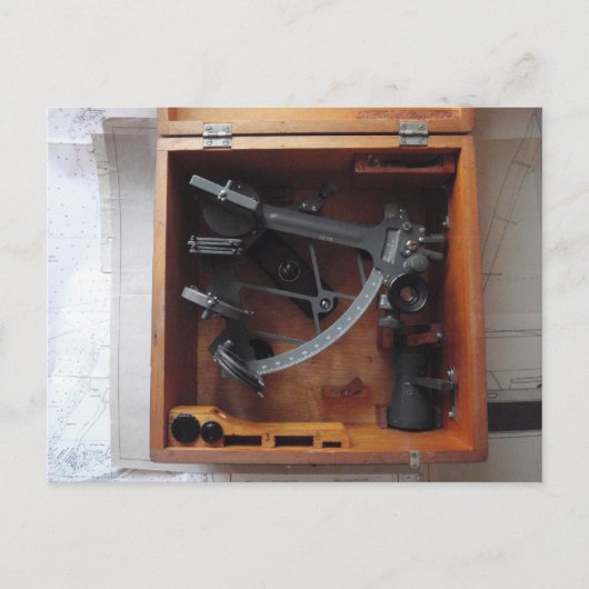 Vintag Navy Sextant Postkarte (Vorderseite)