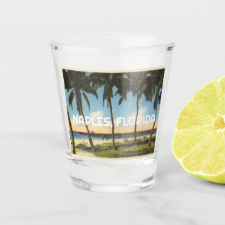 Vintag Neapel, Blick auf den Golf von Florida Schnapsglas