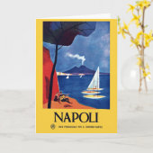 Vintag Neapel Italien Reisen Postkarte (Gelbe Blume)