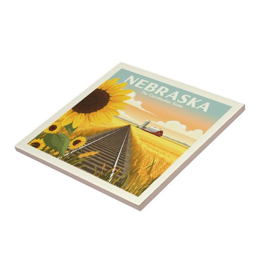 Vintag Nebraska Fliese (Seite)