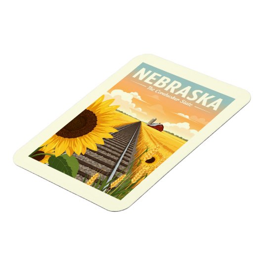Vintag Nebraska Magnet (Linke Seite)