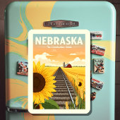 Vintag Nebraska Magnet