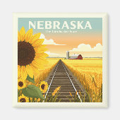 Vintag Nebraska Magnet (Vorne)